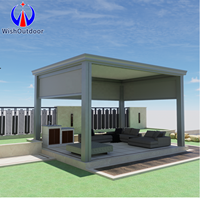 Pergola et gazebo en aluminium personnalisés avec option motorisée, design moderne et luxueux pour villa et jardin, divertissement en plein air