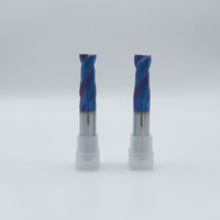 Outils de coupe métalliques en carbure monobloc haute précision HRC65 à 2 flûtes, revêtement AlTiSiN, pour usinage CNC, personnalisables, ODM OEM