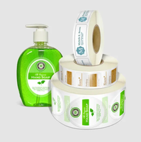 Logo personnalisé PVC vinyle autocollant adhésif étiquettes de bouteille cosmétique privée nettoyage à la main savon liquide étiquette autocollant pour produit quotidien
