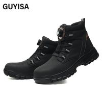 GUYISA Chaussures de Travail pour Hommes Personnalisées en Gros, Étanche, Résistantes à l'Usure, Embout en Acier, Anti-Perforation, Chaussures de Sécurité