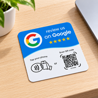 Langlebiger PVC NFC Tischaufkleber Bewertungs-NFC-Aufkleber Wasserdichter NFC-Tag QR-Code für Kleinunternehmen Bewertungsanfragen
