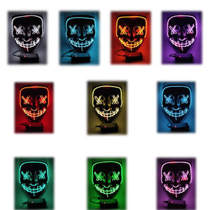 Popolare di Colore di Disegno Su Misura LED EL Filo di Spurgo <span class=keywords><strong>Maschera</strong></span> di <span class=keywords><strong>Halloween</strong></span> Decorazione <span class=keywords><strong>maschera</strong></span> Luminosa - Product Image 2