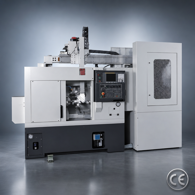 DL240 High Precision CNC Lathe with Intelligent Vibration Suppression System Fanuc 0i TF Controller 8 Station Hydraulic Turret
