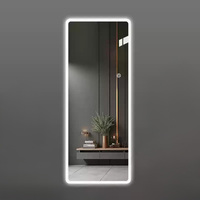 Miroir mural rectangulaire Wosen à LED intégrale avec capteur tactile, lumière réglable, pour salle de bain, coiffeuse, dressing, personnalisable