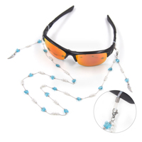 OEM ODM Chaîne de lunettes de soleil élégante et réglable en acier inoxydable Sangle de porte-lunettes en acrylique anti-perte à la mode pour hommes et femmes