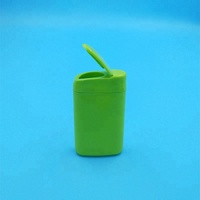 Bouteille pp en xitol de 100 ml, caoutchouc à mâcher, avec couvercle déchirée, tubes, capsules vides avec couvercle déchiré, 10 pièces