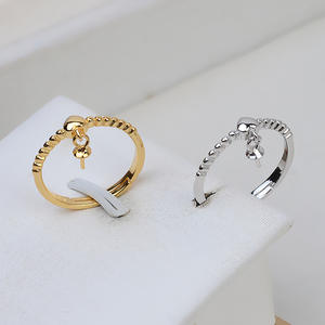 Componentes de Joyería para Mujer, Anillo de Perlas Abierto de Plata S925, Base Vacía Semiterminada para DIY, Accesorios 227 - Product Image 1