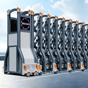 Puerta Corredera Retráctil Automática Eléctrica de Zhanjiang, de Aleación de Aluminio, para Uso Industrial, en Exteriores, Gimnasios, Apartamentos, Fábricas y Hospitales - Product Image 1