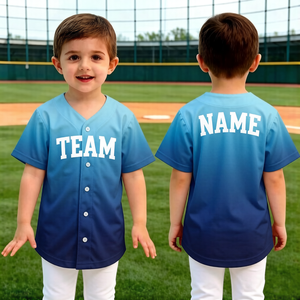 Uniforme de baseball pour jeunes OEM, entièrement boutonné, personnalisé avec broderie sublimée, chemises de baseball pour enfants pour l'entraînement, les matchs et les tournois - Product Image 3