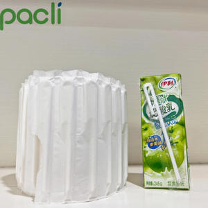 <span class=keywords><strong>Carta</strong></span> di <span class=keywords><strong>paglia</strong></span> a forma di U della cannuccia della flessione della <span class=keywords><strong>carta</strong></span> del commestibile amichevole di Eco per la scatola del succo e la scatola del mattone del latte - Product Image 1