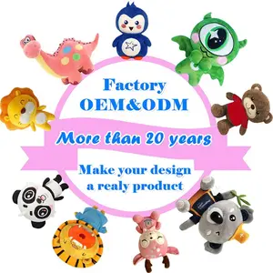 OEM Custom fabricação Cartoon Animal Promotional Soft Doll Stuffed Mascot Toy Custom faça seu próprio brinquedo de pelúcia