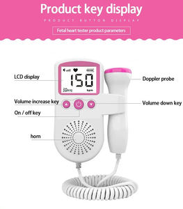 510k Portable Ctg Accueil Fœtal Doppler Bébé Moniteur De Coeur 3.0mhz Bébé Moniteur De Battement De Coeur Mini Taille Portable Dopler Échographie Fœtale - Product Image 6