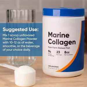 Meilleure Vente : Poudre de <span class=keywords><strong>Collagène</strong></span> <span class=keywords><strong>Marin</strong></span> Peptidique avec <span class=keywords><strong>Acide</strong></span> <span class=keywords><strong>Hyaluronique</strong></span> <span class=keywords><strong>et</strong></span> Vitamine C pour le Blanchiment de la Peau, Idéale pour les Personnes d'Âge Moyen <span class=keywords><strong>et</strong></span> les Aînés, 300g/flacon - Product Image 2