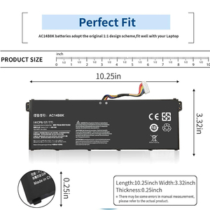 Nouvelle batterie d'ordinateur portable authentique pour <span class=keywords><strong>Acer</strong></span> E3-<span class=keywords><strong>111</strong></span> E3-112 ES1-511 AC14B18J AC14B8K batterie - Product Image 6