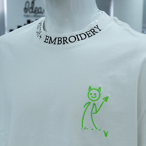 Camiseta de Algodón 100% de Alta Calidad con Logotipo Bordado Personalizado, Camiseta Extra Grande con Bordado 3D Personalizado para Hombre - Product Image 1