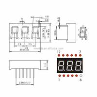 Ultra Bright 0.36 Inch 3 Digits Blue 7 Segment Led Display Digital Tube Common Cathode Anode 3361ab for Arduino Diy Project