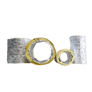 Conduit flexible isolé en laine de verre avec support en fil d'acier spiralé pour les applications de ventilation et de refroidissement - Product Image 6