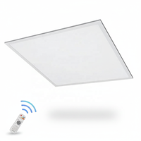 Détecteur de mouvement radar humain encastré carré en aluminium 40W 60x60cm, panneau lumineux LED intelligent à détection pour couloir d'hôpital et escalier