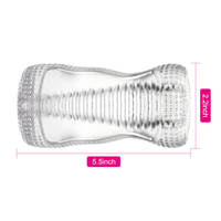 Prix inférieur Portable en caoutchouc vagin Transparent masturbateur jouet manchon mâle masturbation pénis exercice sexe poche chatte pour hommes