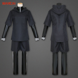 Tokyo Ghoul <span class=keywords><strong>Kaneki</strong></span> Ken – Manteau noir, sweat à capuche, short, uniforme, vêtements de sport pour hommes adultes, costumes de <span class=keywords><strong>cosplay</strong></span> d'anime pour Halloween, chemise, manteau - Product Image 1