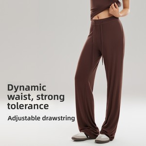 <span class=keywords><strong>Pantaloni</strong></span> da yoga sportivi da <span class=keywords><strong>donna</strong></span> a vita alta, a gamba larga, svasati, traspiranti in <span class=keywords><strong>viscosa</strong></span> ed elastan, casual, modellanti, per l'estate - Product Image 3