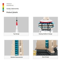 Tour CN de Toronto, Canada, en plastique ABS, petites pièces, motifs colorés, jouet éducatif, cadeau pour enfants, jouet de construction DIY