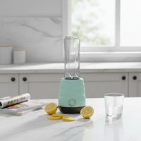 Blender de table 350W pour hôtels allemands, avec tasse de voyage 500ml, double vitesse, commandes à bouton-poussoir, moteur en cuivre pur personnalisable, pour glace pilée