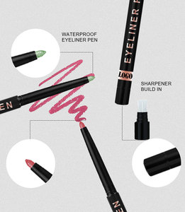 Crayon eyeliner en gel rétractable avec logo personnalisé taille-crayon étanche Eyeliner de couleur minérale noire nacrée pour les yeux - Product Image 6
