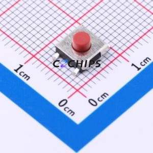 TS-1080S-A5B2-D2 Tactile Switch SMD Switch Single Pole Single Throw Round Button 1.8N Vertical Mount - Product Image 1