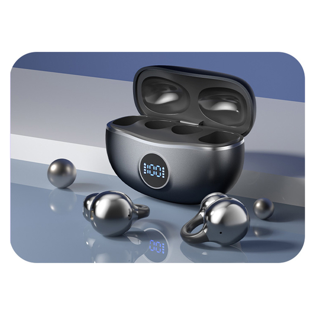 D151 V6.0 Earbuds True Wireless Ear Clip Bluetooth Earphone Stereo Digital Display Headphone With Power Bank