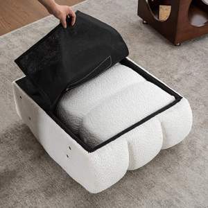 Modern Tufted <b>Arm</b> <b>Chair</b> Boucle Upholstered Thick Cushion Solid <b>Wood</b> Frame for Apartment Bedroom Living Room Home Office <b>Dining</b> - Product Image 5