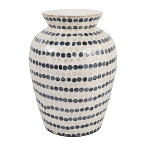 Vaso Decorativo Contemporaneo con Motivo a Pois, Alto Vaso per Fiori per Soggiorno, Casa e Ufficio - Product Image 4