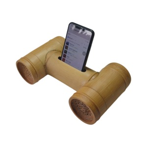 Bamboo Mobile Phone <b>Speaker</b> Base Portable Amplifier <b>Stand</b> For iPhone And Smartphone With Natural Bamboo Design - Product Image 5