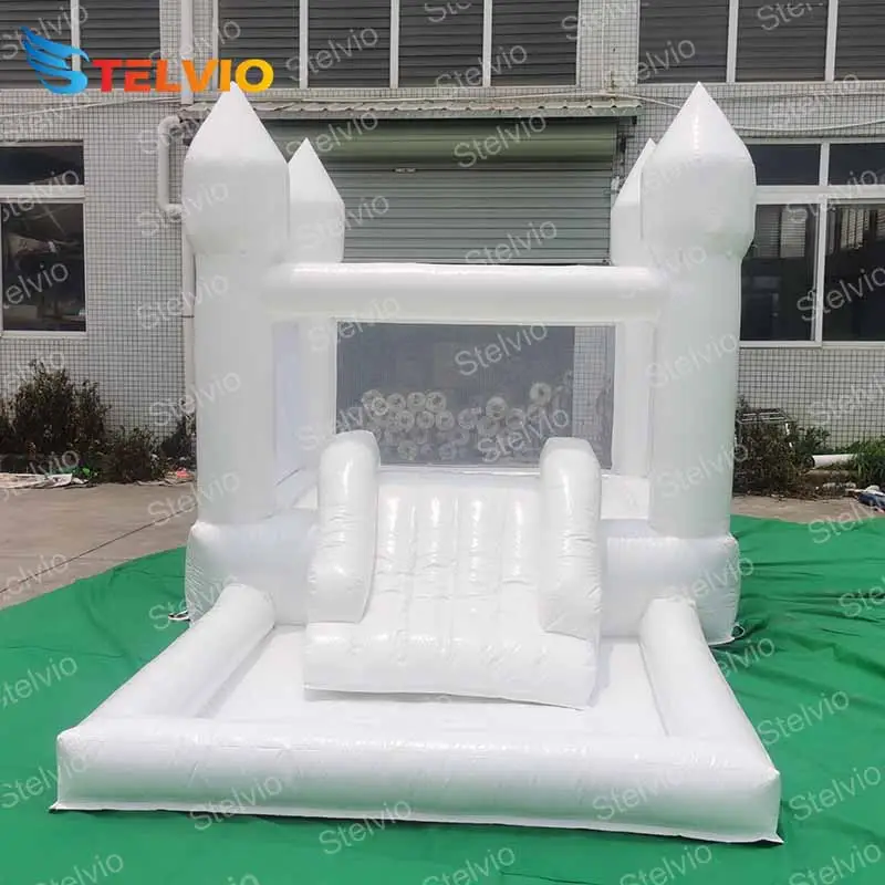 Nhà Máy Bán buôn giá Inflatable Bouncer Trắng nhảy lâu đài Inflatable nhà bị trả lại cho Đảng cho thuê