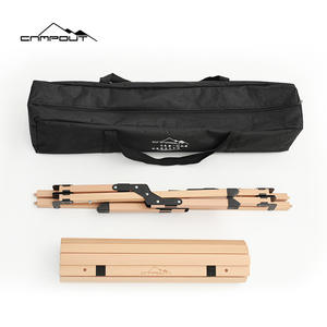 Mesa Plegable para Acampar Campout 120x60x43cm de Madera de Haya Rectangular Portátil para Exteriores con Bolsa de Transporte - Product Image 2