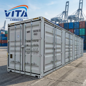 Récipient sec Vita 40HQ avec 4 portes latérales et porte d'extrémité Capacité 76CBM 30480kgs Poids maximal Couleur personnalisée (RAL7035/Gary) - Product Image 1
