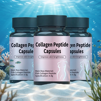Capsules de collagène de marque privée, collagène marin, peptides de collagène, complément nutritionnel pour les femmes de bureau