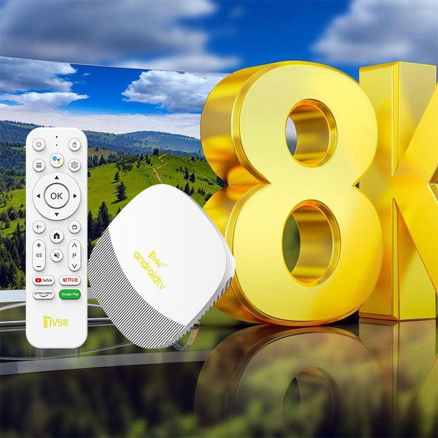 TV98 ATV MAX IPTV STB Set-Top Box Dual-band WIFI 8K Android 12 Built-in OTT Streaming Player
