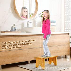 Taburete de Baño de Madera Maciza Color Bambú Plegable Multiusos Reposapiés de Baño Diseño Minimalista - Product Image 3