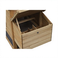 Chilochilo vente en gros 59 "petit poulailler en bois poulailler volaille Cage extérieur maison pour animaux de compagnie poulet nichoir lapin clapier