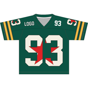Maillot de football américain 2026 tendance, coupe carrée et courte, personnalisable, pour homme, tenue de sport à domicile, impression par sublimation - Product Image 1