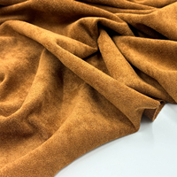 Tissu d'ameublement marron respirant et élastique anti-plis en peluche pour sièges intérieurs de voiture, textile automobile