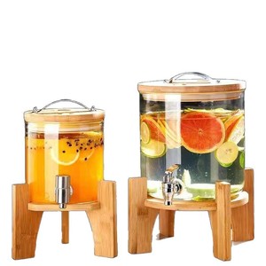 Large Capacity Glass Fruit Infusion Pitcher With Tap 3L For Party Beverage Serving - Product Image 5