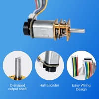 Codificador de Motor de un Solo Eje Xinyongtai JGA12-N20 D3, 10 Códigos, 3V 6V 12V, 3000 RPM, para Electrodomésticos y Motores de CC de Ventiladores