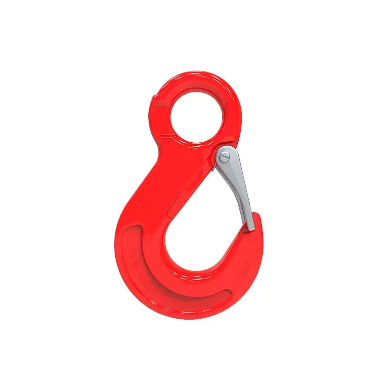 G80 lifting hook drop forged alloy steel eye sling hooks with latch