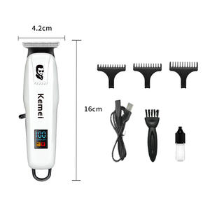 เครื่องตัดผมดิจิตอลแบบพกพาขนาดเล็ก Kemei รุ่น Km-Pg232 ชาร์จผ่าน USB กำลังแรง 7000-9000 รอบต่อนาที สำหรับผู้ชายและสัตว์เลี้ยง - Product Image 4