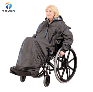 Hooded Waterproof <strong>Wheelchair</strong> <strong>Poncho</strong> Tear Resistant Rain Protection Cape Over Knee Coverage <strong>Wheelchair</strong> Rain Coat Cover Raincoat - Product Image 1