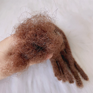 Extensions de cheveux tressées à prix abordable, 8 pouces, couleur ombrée T 1b 30, 100% cheveux humains vierges, douces <span class=keywords><strong>dreadlocks</strong></span> pour noirs - Product Image 6
