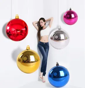 Hot Koop 8Cm Tot 40Cm Big Size Ornament Giant Kerst Bal Voor Mall Xmas Decoratie