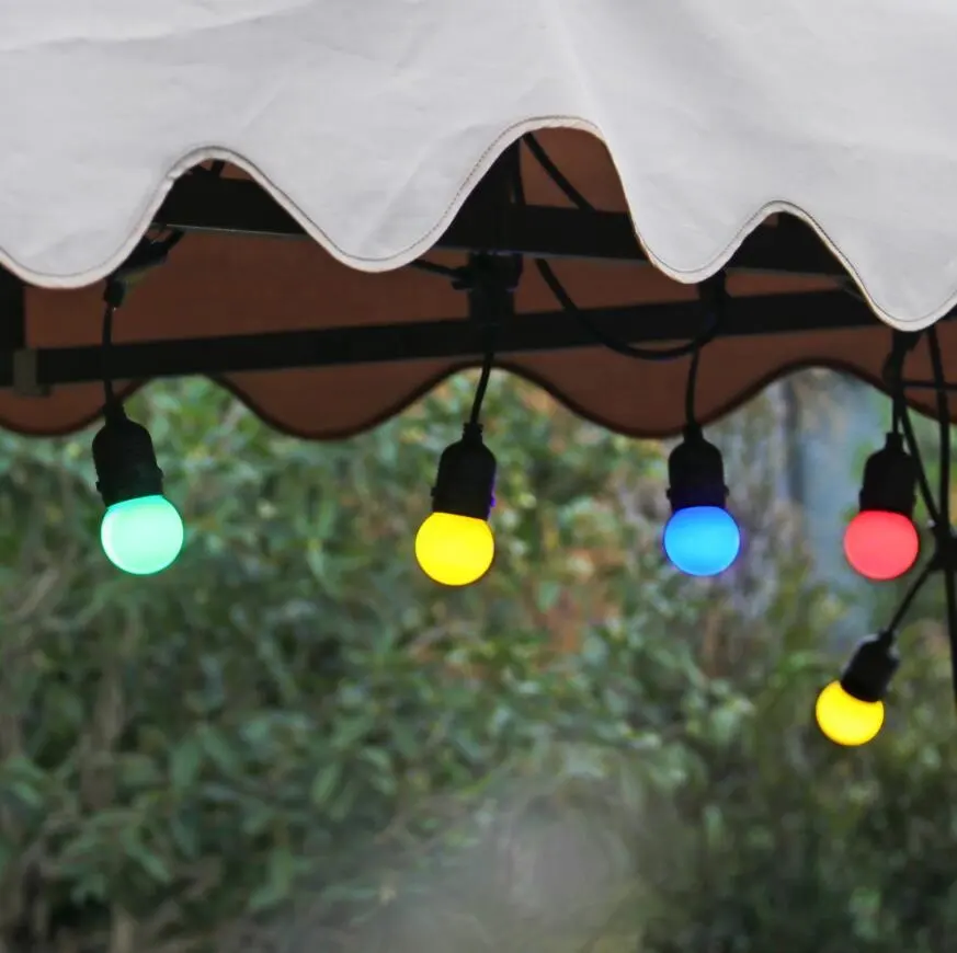 G45 LED Color Globe Bulbs 48FT E26 E27 String Light Bar Patio Holiday Garden gazebo Cafe Christmas Festoon Lighting